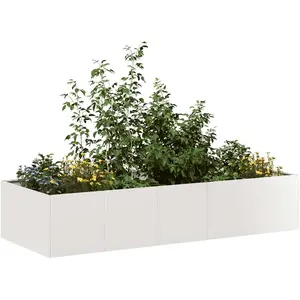 vidaXL Jardinière 200x80x40 cm acier inoxydable