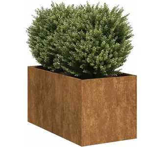 vidaXL Jardinière rouillé 40x80x40 cm acier inoxydable pas cher