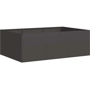 vidaXL Jardinière noir 120x80x40 cm acier pas cher