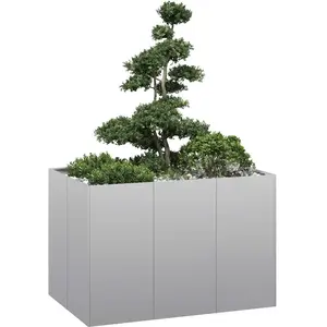 Comparateur de prix : vidaXL Jardinière 120x80x80 cm acier galvanisé