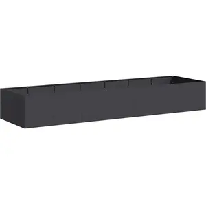 vidaXL Jardinière noir 280x80x40 cm acier pas cher