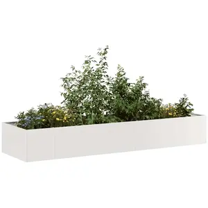 vidaXL Jardinière 280x80x40 cm acier inoxydable