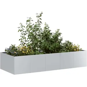 Comparateur de prix : vidaXL - Plantenbak - 200x80x40 - cm - gegalvaniseerd - staal