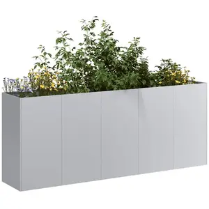 Comparateur de prix : vidaXL - Plantenbak - 200x40x80 - cm - gegalvaniseerd - staal