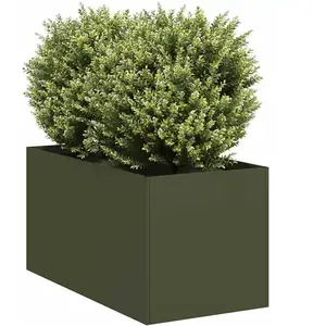 vidaXL Jardinière vert olive 40x80x40 cm acier laminé à froid pas cher