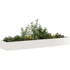 vidaXL Jardinière 360x80x40 cm acier inoxydable pas cher