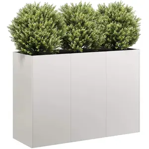 vidaXL Jardinière 120x40x80 cm acier inoxydable pas cher