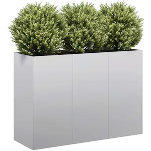 vidaXL - Plantenbak - 120x40x80 - cm - gegalvaniseerd - staal pas cher