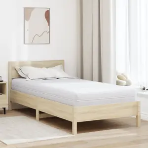 vidaXL Matelas Blanc 90 x 200 cm Tissu 100% polyester pas cher