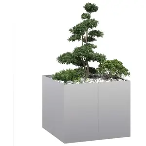 vidaXL Jardinière 100x100x80 cm acier galvanisé pas cher