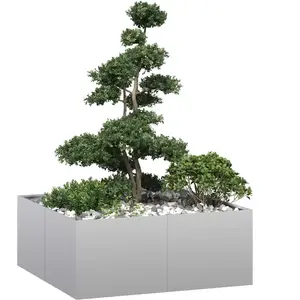 vidaXL Jardinière 100x100x40 cm acier galvanisé