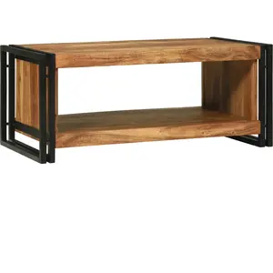 vidaXL Vidaxl Table Basse 90x50x38 Cm Bois Massif Acacia pas cher
