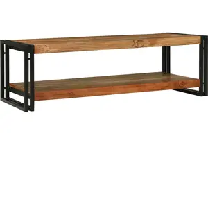vidaXL Vidaxl Table Basse 120x50x38 Cm En Bois Massif D'acacia pas cher