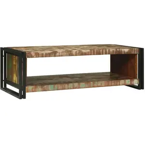 vidaXL Table basse Marron 120 x 50 x 38 cm bois de récupération massif pas cher