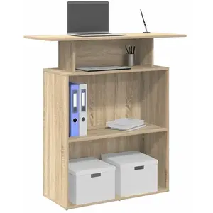 vidaXL Bureau réception chêne sonoma 100x40x104 cm bois d'ingénierie pas cher