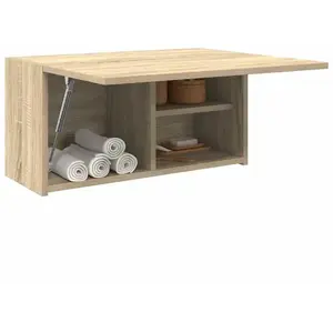 vidaXL Armoire murale de bain chêne sonoma 60x25x30 cm bois ingénierie pas cher