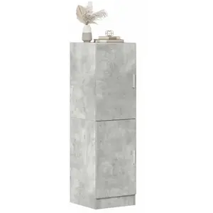 vidaXL Armoire de cuisine gris béton 38x41,5x131,5 cm bois ingénierie pas cher