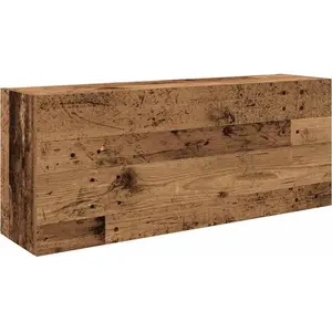 vidaXL Armoire murale de bain vieux bois 100x25x40cm bois d'ingénierie pas cher