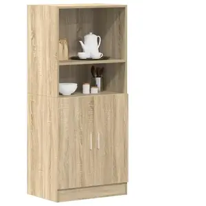 vidaXL Armoire de cuisine chêne sonoma 57x41,5x131,5cm bois ingénierie pas cher