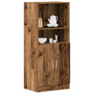 vidaXL Armoire de cuisine vieux bois 57x41,5x131,5 cm bois ingénierie pas cher