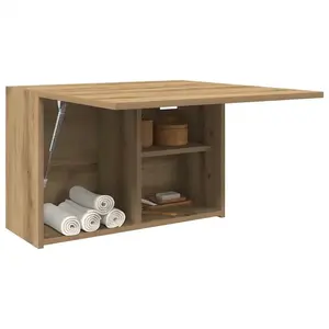 vidaXL Vidaxl Armoire Murale De Bain Chêne Artisanal Bois D'ingénierie pas cher