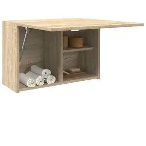 vidaXL Armoire murale de bain chêne sonoma 60x25x40 cm bois ingénierie pas cher