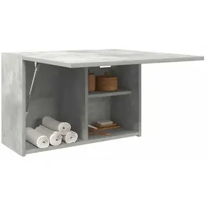 vidaXL Armoire murale de bain gris béton 60x25x40 cm bois d'ingénierie pas cher