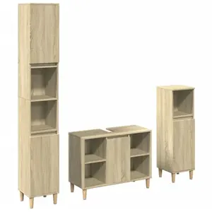 Vidaxl - Ensemble de meubles de salle de bain 3 pcs chêne sonoma Brun pas cher