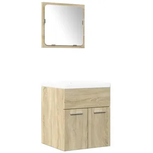 Vidaxl - Ensemble de meubles de salle de bain 3 pcs chêne sonoma Brun pas cher