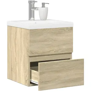 vidaXL Ensemble de meubles de salle de bain 2 pcs chêne sonoma pas cher