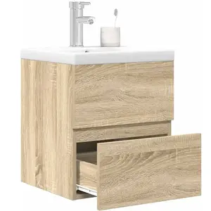 vidaXL Ensemble de meubles de salle de bain 2 pcs chêne sonoma pas cher