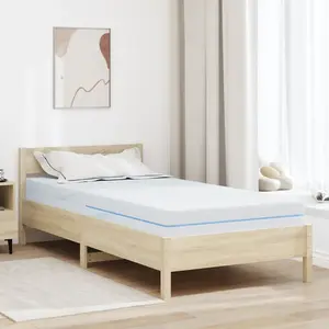 vidaXL Matelas Blanc 100 x 200 cm Tissu jacquard en polyester 100%