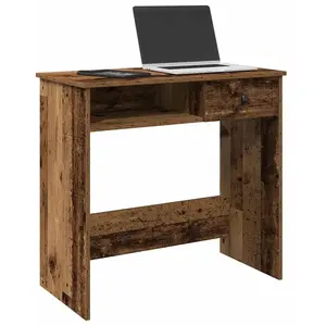 Comparateur de prix : vidaXL Bureau style vieux bois 80x40x75 cm bois d'ingénierie