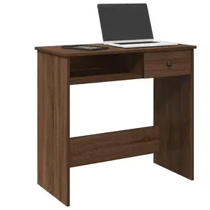 vidaXL Bureau chêne marron 80x40x75 cm bois d'ingénierie pas cher