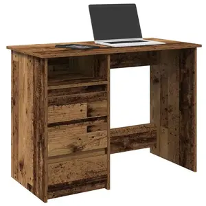 vidaXL Bureau vieux bois 102x50x75 cm bois d'ingénierie pas cher