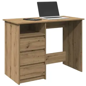 vidaXL Bureau chêne artisanal 102x50x75 cm bois d'ingénierie pas cher
