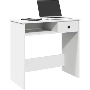 vidaXL Bureau Blanc 80x40x75 cm Bois d'ingénierie pas cher