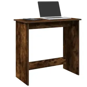 vidaXL Bureau chêne fumé 80x40x75 cm bois d'ingénierie pas cher