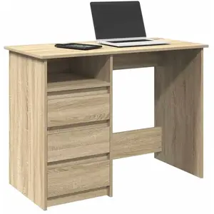 vidaXL Bureau chêne sonoma 102x50x75 cm bois d'ingénierie pas cher