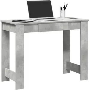vidaXL Bureau gris béton 100x45x75 cm bois d'ingénierie