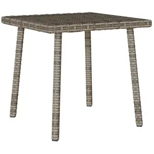 Comparateur de prix : vidaXL Table basse de jardin rectangulaire gris 40x40x37 cm rotin