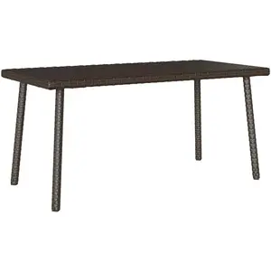 vidaXL Table basse de jardin rectangulaire marron 40x40x37 cm rotin pas cher