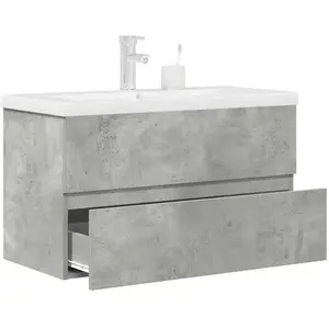 Comparateur de prix : vidaXL Ensemble de meubles de salle de bain 2 pcs gris béton