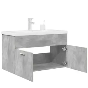 vidaXL Armoire lavabo de salle de bain avec bassin intégré et robinet pas cher