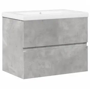 Vidaxl - Ensemble de meubles de salle de bain 2 pcs gris béton Gris pas cher