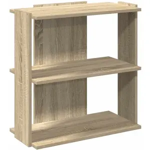 vidaXL Bibliothèque à 3 niveaux chêne sonoma 60x30x60 cm pas cher