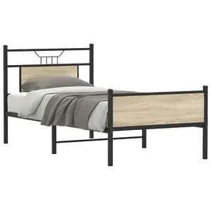 vidaXL Cadre de lit sans matelas chêne sonoma 80x200 cm pas cher