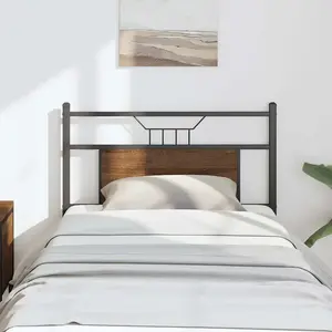 vidaXL Tête de lit chêne marron 80 cm bois d'ingénierie et acier pas cher