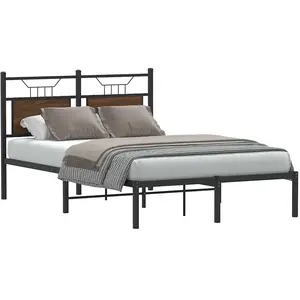 vidaXL Cadre de lit sans matelas chêne marron 120x190 cm pas cher