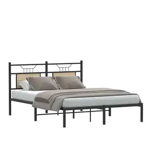 vidaXL Cadre de lit sans matelas chêne sonoma 140x190 cm pas cher